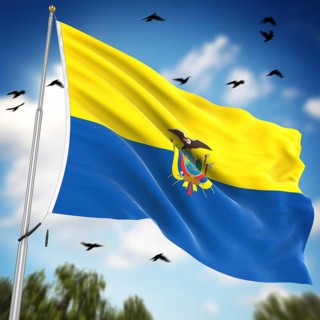 Flag of Ecuador, This is a computer generated and 3d rendered image