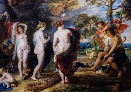 Peter Paul Rubens, the Judgement of paris, oil on canvas, National Gallery, London, England, Great