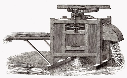 Alte Dreschmaschine, 19. Jahrhundert