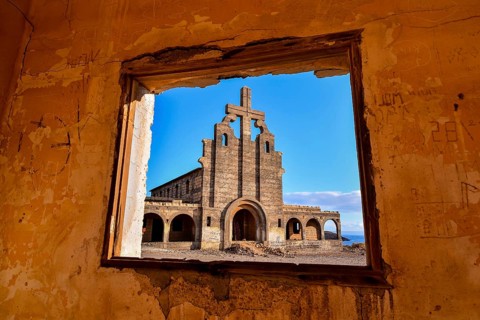 Abandoned Buildings of a Military Base in Tenerife Canary Islands Spain