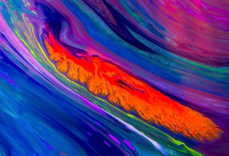 Traditional Ottoman Turkish marbling art patterns as abstract colorful background
