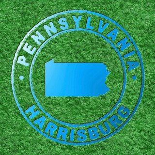 Map of Pennsylvania, Forest with Water Map, CO2 Reduction