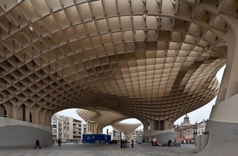 Seville, Metropol Parasol. Architect Jürgen Mayer H.2011 erected above the Plaza de la Encarnaci