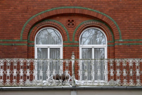 Balcony of an old villa in Bad Pyrmont