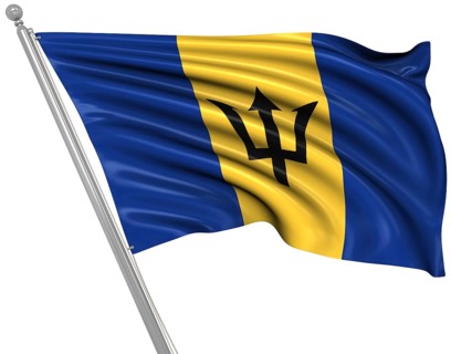Flag of Barbados, This is a computer generated and 3d rendered picture