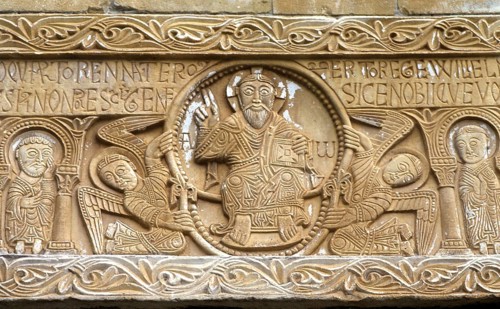 Saint-Génis-des-Fontaines, tympanum of the former abbey church