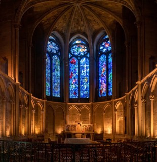Reims, France- 13 September, 2022: view of the Saint Joseph Chapel inside the historic cathedral of