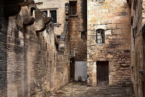 Le Village, an alley, old houses
