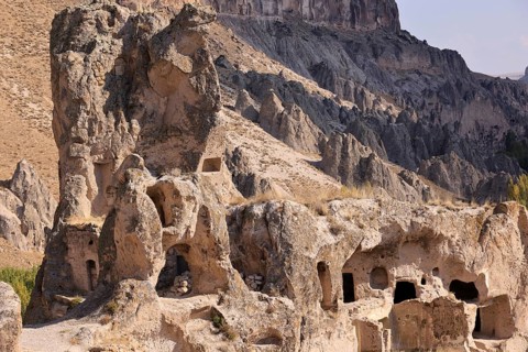Abandoned Village in Soganli Valley, Soganli Valley in Cappadocia, Turkey, Asia