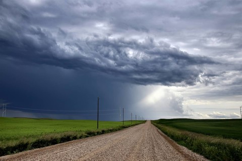 Prairie Storm Clouds Canada Saskatchewan Dramatic Summer