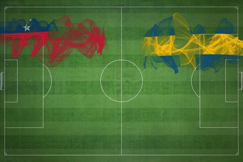 Samoa vs Sweden Soccer Match, national colors, national flags, soccer field, football game,