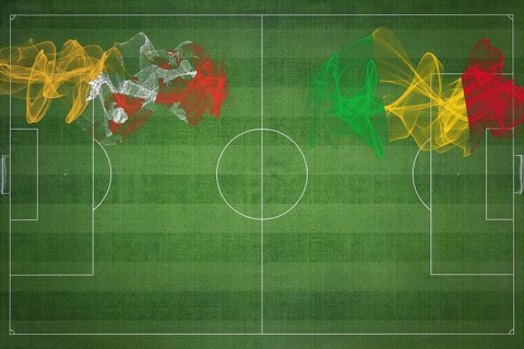 Bhutan vs Mali Soccer Match, national colors, national flags, soccer field, football game,