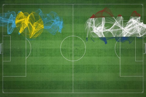 Palau vs Netherlands Soccer Match, national colors, national flags, soccer field, football game,