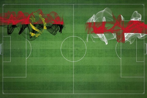Angola vs England Soccer Match, national colors, national flags, soccer field, football game,