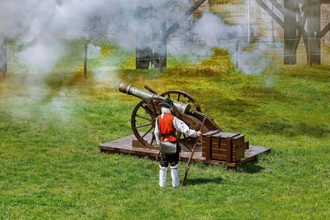 Fortress Cannon Ready to Fire Alba Iulia, Romania, Europe