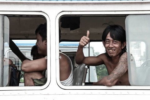 Burmese man in yangon myanmar street