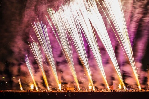 Yokohama Minato Mirai of fireworks (Yokohama Festival 2019). Shooting Location: Yokohama-city