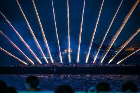 Yokohama Minato Mirai of fireworks (Yokohama Festival 2019). Shooting Location: Yokohama-city