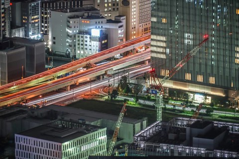 Night view seen from the Yokohama Landmark Tower. Shooting Location: Yokohama-city kanagawa