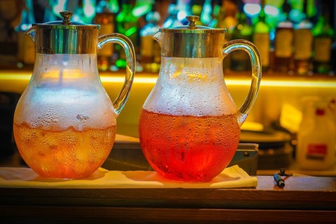 Two iced tea. Shooting Location: Nishi -ku, Yokohama