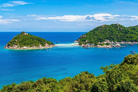 Most beautiful beaches. Koh Nang Yuan Beach near Koh Tao Koh in Thailand Surat Thani