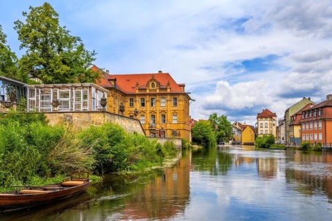 Historic old town of Bamberg (Franconia, Germany) at the river Regnitz