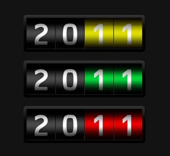 Year, 2011, year number, counter, numbers, year end, new year, year, new year, eleven, red, green,