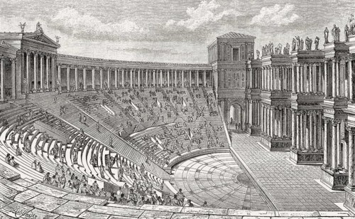 The Theatre of Pompey, Ancient Rome, Reconstruction