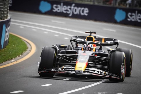 MELBOURNE, AUSTRALIA, APRIL 01: Max Verstappen of the Netherlands drives the Oracle Red Bull Racing