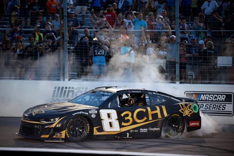 Kyle Busch wins the Enjoy Illinois 300 presented by TicketSmarter in St Louis, IL, USA, North
