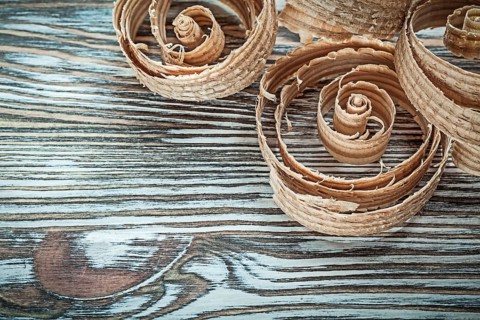 Heap of planning chips on wooden board