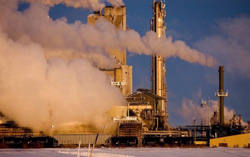 Industrial Pollution Canada Saskatchewan smoke billowing environment