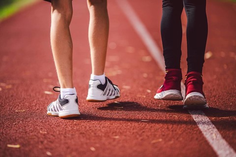 Subject is sport, physical development, sports training for school children in education. Close-up