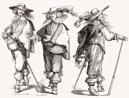 Französische Kostüme, 17. Jahrhundert