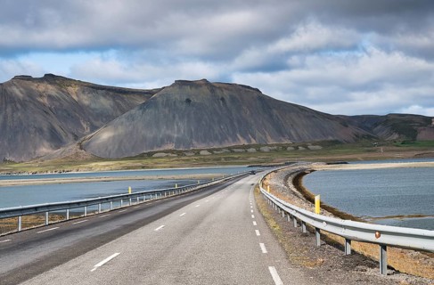 Road and Mountains of Snaefellnes Peninsula, Iceland, Grundarfjörður, Europe