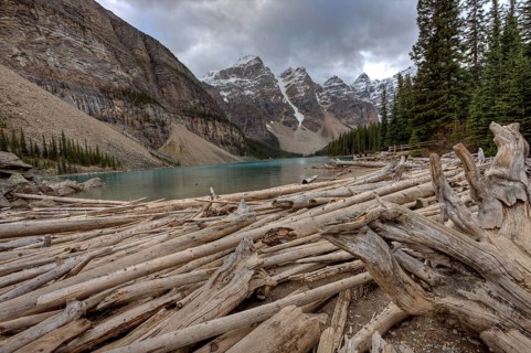 Morraine Lake Alberta Rocky Mountains Canada emerald color