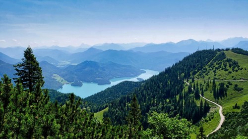 View of the Walchensee from the Herzogstand