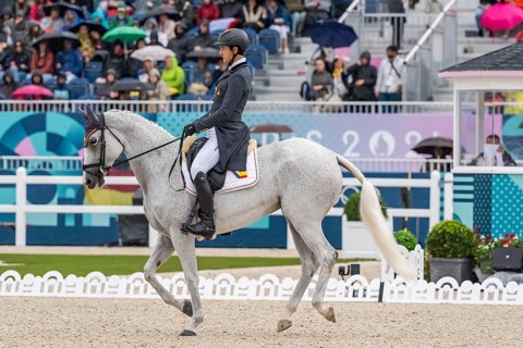 Jul 27, 2024-Versailles, FRA, ESTEVAN BENITEZ VALLE (ESP) rides UTRERA AA 351 in the Equestrian