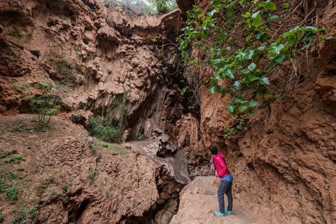 Imi N'Ifri natural bridge, Demnate, Atlas mountain range, morocco