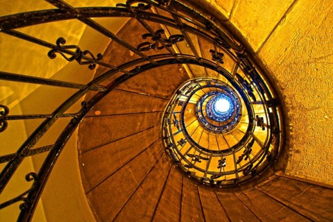 St. Stephens Basilica of the spiral staircase. Shooting Location: Hungary, Budapest
