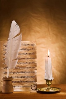 Copyspace background of musical writing