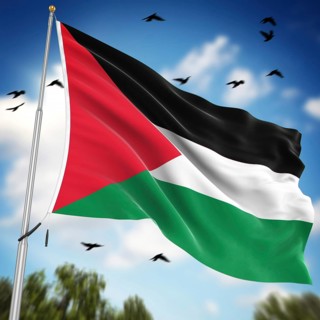 Flag of Palestine, This is a computer generated and 3d rendered image