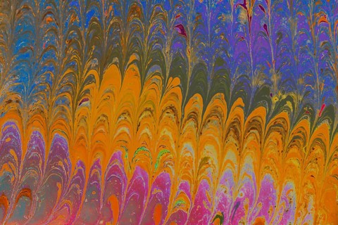 Abstract marbling art patterns in paint as background