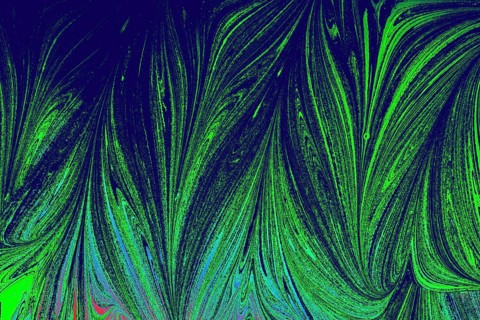 Beautiful abstract art of Ebru marbling painting techniques on water with acrylic paints
