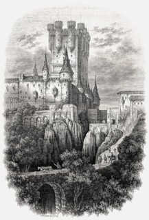 The Alcázar of Segovia, city of Segovia, Spain, 19th century, Europe