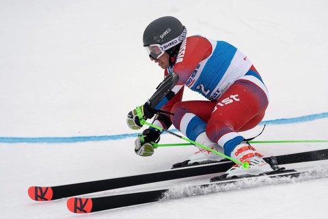 KAMCHATKA, RUSSIAN FEDERATION, APRIL 2, 2019: Russian Men's Alpine Skiing Championship, giant