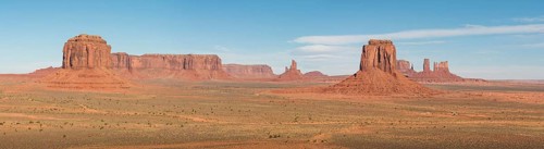 Panoramic landscape of Monument Valley from Artists Point, USA, North America
