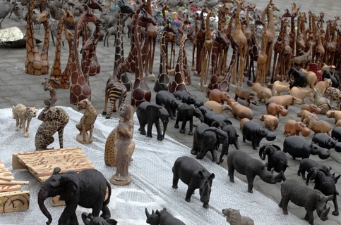 African art market in Swakopmund, Namibia, Africa