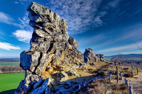 A photo of Devil's Wall in Harz mountain in Germany
