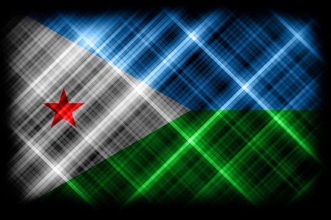 Djibouti flag, national flag, modern flag background